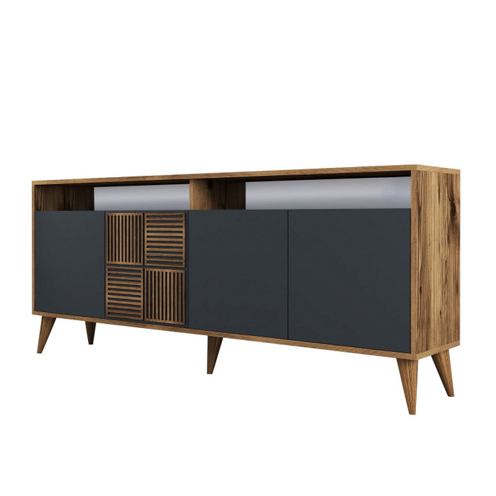 Hanah Home Milan Consola Nogal y Antracita